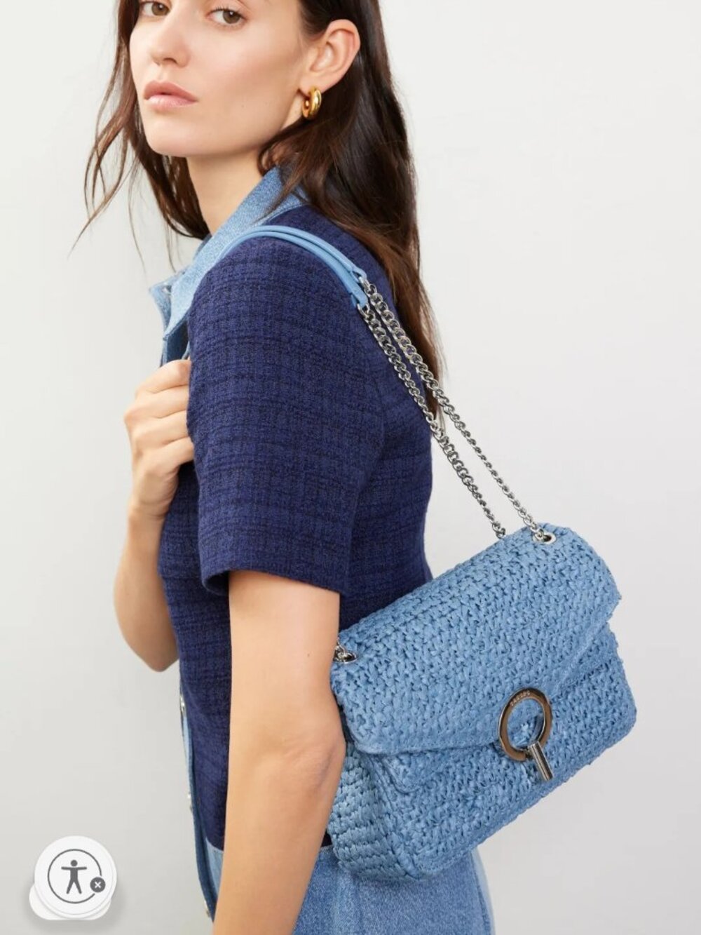 Sandro Raffia YZA Bag